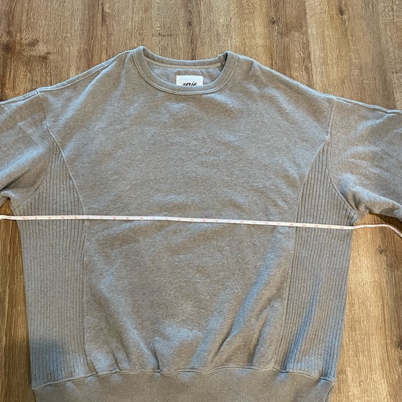 Aerie Tres Chic Sweatshirt NWT Medium Taupe - Picture 7 of 12